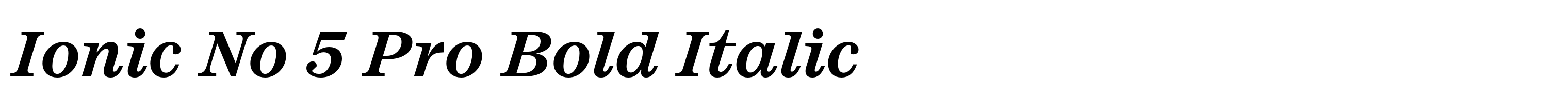 Ionic No 5 Pro Bold Italic